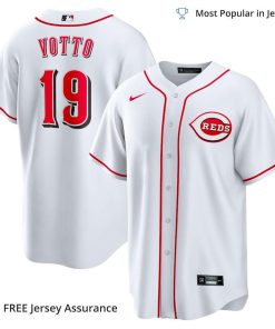 Men’s Cincinnati Reds Joey Votto Jersey, Nike White Home MLB Replica Jersey – Best MLB Jerseys
