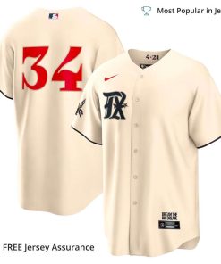 Men’s Texas Rangers Nolan Ryan Rangers Jersey, Nike Cream 2023 City Connect MLB Replica Jersey – Best MLB Jerseys