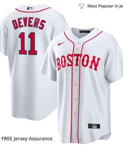 Men’s Boston Red Sox Rafael Devers Jersey, Nike White 2021 Patriots’ Day MLB Replica Jersey – Best MLB Jerseys