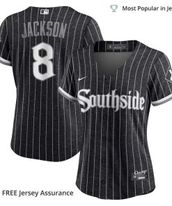 Women's Bo Jackson White Sox Jersey, Nike Black City Connect MLB Replica Jersey - Best MLB Jerseys