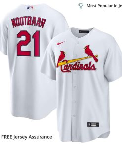 Men’s St. Louis Cardinals Lars Nootbaar Jersey, Nike White Home MLB Replica Jersey – Best MLB Jerseys