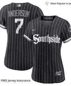 Women’s Chicago White Sox Tim Anderson Jersey, Nike Black City Connect MLB Replica Jersey – Best MLB Jerseys