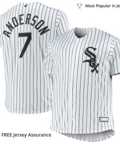 Men’s Chicago White Sox Tim Anderson Jersey, White Big & Tall MLB Replica Jersey – Best MLB Jerseys