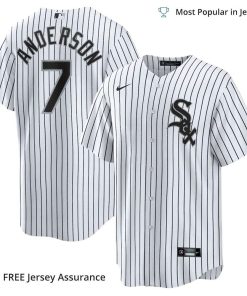 Men’s Chicago White Sox Tim Anderson Jersey, Nike White/Black Home MLB Replica Jersey – Best MLB Jerseys