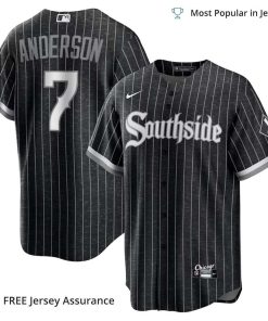 Men’s Chicago White Sox Tim Anderson Jersey, Nike Black City Connect MLB Replica Jersey – Best MLB Jerseys