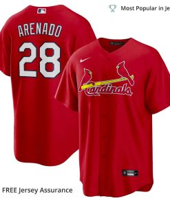Men’s St. Louis Cardinals Nolan Arenado Jersey, Nike Red Alternate MLB Replica Jersey – Best MLB Jerseys
