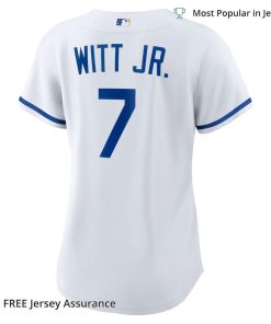 Women's Kansas City Royals Bobby Witt Jr Jersey, Nike White Home MLB Replica Jersey - Best MLB Jerseys