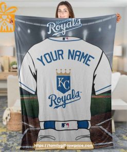 Kansas City Royals Jersey MLB Personalized Jersey - Custom Name Baseball Blanket