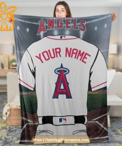 Los Angeles Angels Jersey MLB Personalized Jersey - Custom Name Baseball Blanket