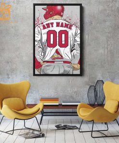 Custom St. Louis Cardinals Jersey MLB Wall Art, Name and Number Baseball Poster, Perfect Gift for Any Fan