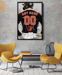 Custom Baltimore Orioles Jersey MLB Wall Art, Name and Number Baseball Poster, Perfect Gift for Any Fan