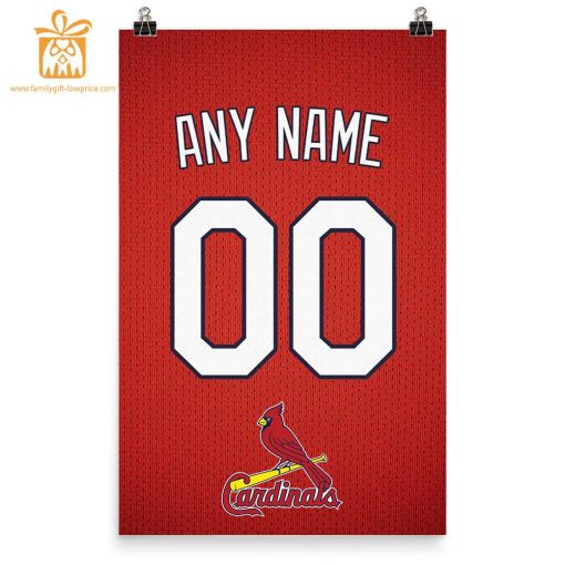 Custom St Louis Cardinals Jersey Poster Print, Perfect for Your Man Cave, Home Office, or Game Room