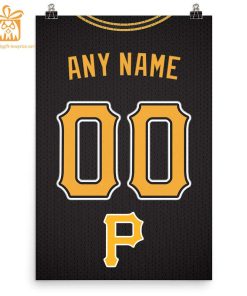 Custom Pittsburgh Pirates Jersey Poster Print - Perfect for Your Man Cave, Home Office, or Game Room