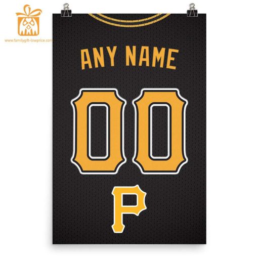 Custom Pittsburgh Pirates Jersey Poster Print – Perfect for Your Man Cave, Home Office, or Game Room