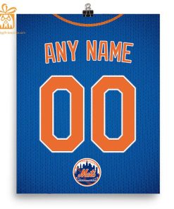 Custom New York Mets Jersey Poster Print - Perfect for Your Man Cave, Home Office, or Game Room