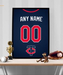 Custom Minnesota Twins Jersey Poster Print - Perfect for Your Man Cave, Home Office, or Game Room