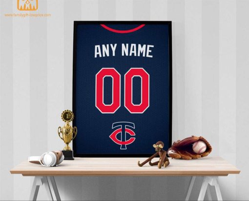 Custom Minnesota Twins Jersey Poster Print – Perfect for Your Man Cave, Home Office, or Game Room