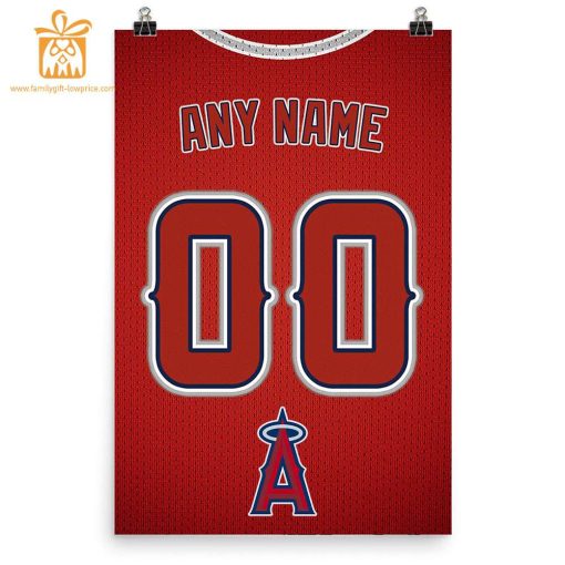 Custom Los Angeles Angels Jersey Poster Print – Perfect for Your Man Cave, Home Office, or Game Room