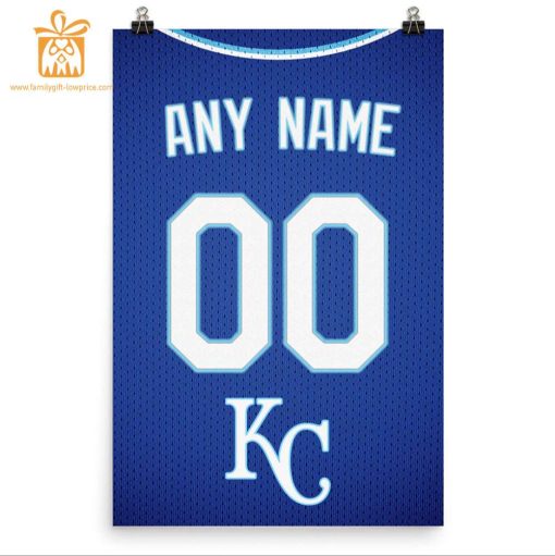 Custom Kansas City Royals Jersey Poster Print – Perfect for Your Man Cave, Home Office, or Game Room
