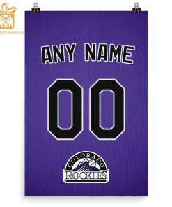 Custom Colorado Rockies Jersey Poster Print - Perfect for Your Man Cave, Home Office, or Game Room