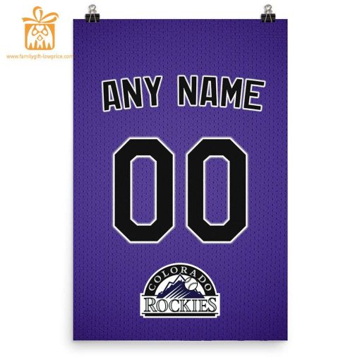 Custom Colorado Rockies Jersey Poster Print – Perfect for Your Man Cave, Home Office, or Game Room