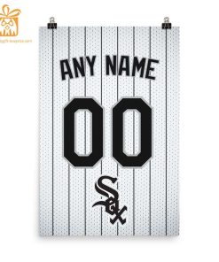 Custom Chicago White Sox Jersey Poster Print - Perfect for Your Man Cave, Home Office, or Game Room