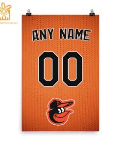 Custom Baltimore Orioles Jersey Poster Print - Perfect for Your Man Cave, Home Office, or Game Room