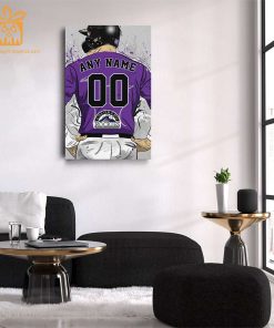 Custom Colorado Rockies Jersey MLB Wall Art, Name and Number Baseball Poster, Perfect Gift for Any Fan
