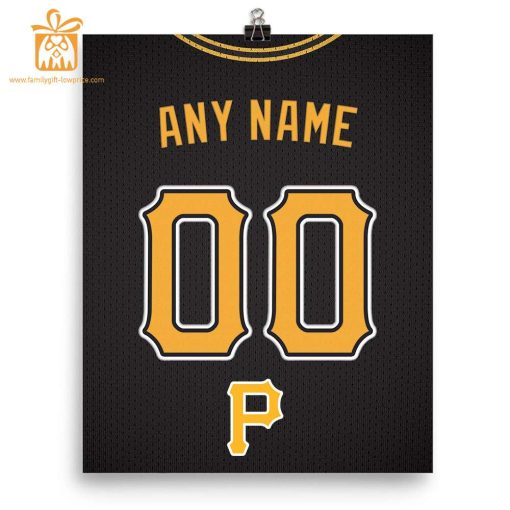 Custom Pittsburgh Pirates Jersey Poster Print – Perfect for Your Man Cave, Home Office, or Game Room