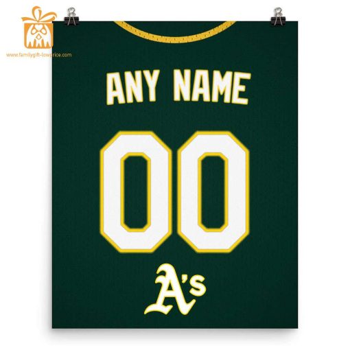 Custom Oakland Athletics Jersey Poster Print – Perfect for Your Man Cave, Home Office, or Game Room