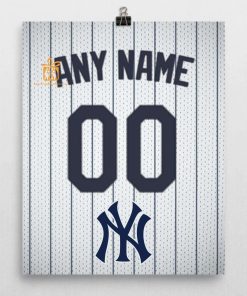 Custom New York Yankees Jersey Poster Print - Perfect for Your Man Cave, Home Office, or Game Room