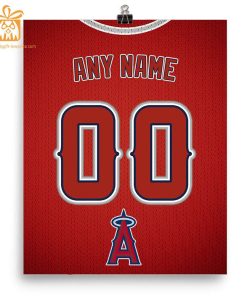 Custom Los Angeles Angels Jersey Poster Print - Perfect for Your Man Cave, Home Office, or Game Room
