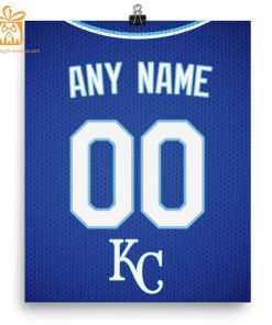 Custom Kansas City Royals Jersey Poster Print - Perfect for Your Man Cave, Home Office, or Game Room