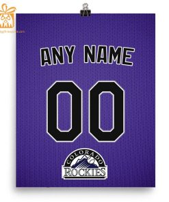 Custom Colorado Rockies Jersey Poster Print - Perfect for Your Man Cave, Home Office, or Game Room