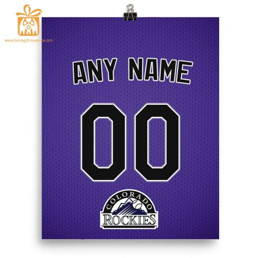 Custom Colorado Rockies Jersey Poster Print – Perfect for Your Man Cave, Home Office, or Game Room