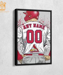 Custom St. Louis Cardinals Jersey MLB Wall Art, Name and Number Baseball Poster, Perfect Gift for Any Fan