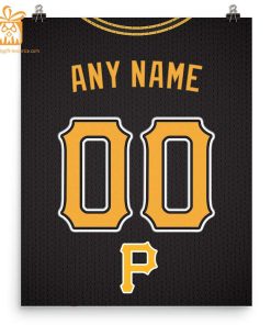 Custom Pittsburgh Pirates Jersey Poster Print - Perfect for Your Man Cave, Home Office, or Game Room