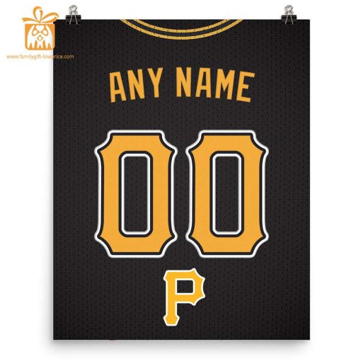 Custom Pittsburgh Pirates Jersey Poster Print – Perfect for Your Man Cave, Home Office, or Game Room