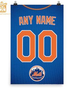 Custom New York Mets Jersey Poster Print - Perfect for Your Man Cave, Home Office, or Game Room