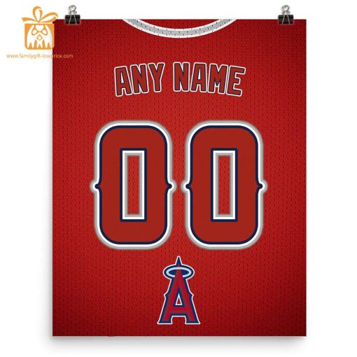 Custom Los Angeles Angels Jersey Poster Print – Perfect for Your Man Cave, Home Office, or Game Room
