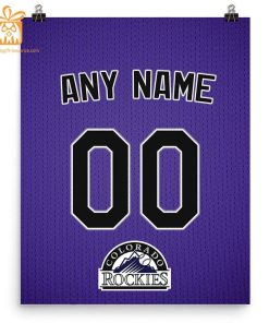 Custom Colorado Rockies Jersey Poster Print - Perfect for Your Man Cave, Home Office, or Game Room