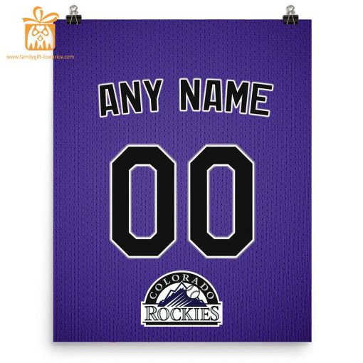 Custom Colorado Rockies Jersey Poster Print – Perfect for Your Man Cave, Home Office, or Game Room