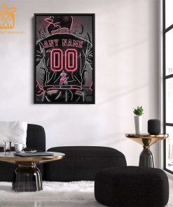 Personalized Los Angeles Angels Jersey Neon Poster Wall Art with Name and Number - A Unique Gift for Any Fan