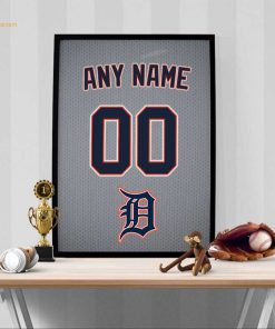 Custom Detroit Tigers Jersey Poster Print – Perfect for Your Man Cave, Home Office, or Game Room