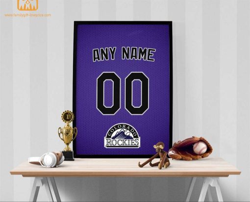 Custom Colorado Rockies Jersey Poster Print – Perfect for Your Man Cave, Home Office, or Game Room