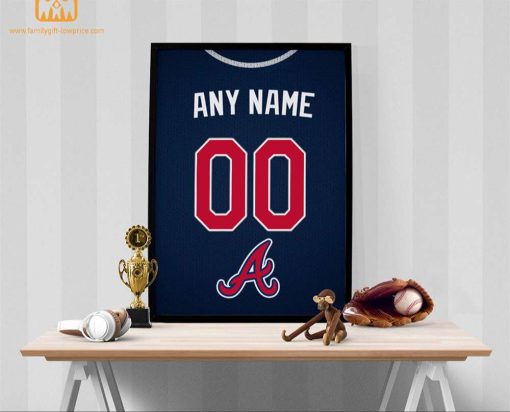 Custom Atlanta Braves Jersey Poster Print – Perfect for Your Man Cave, Home Office, or Game Room