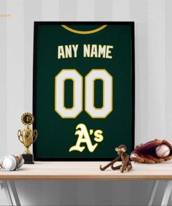Custom Oakland Athletics Jersey Poster Print - Perfect for Your Man Cave, Home Office, or Game Room