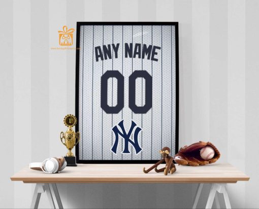 Custom New York Yankees Jersey Poster Print – Perfect for Your Man Cave, Home Office, or Game Room