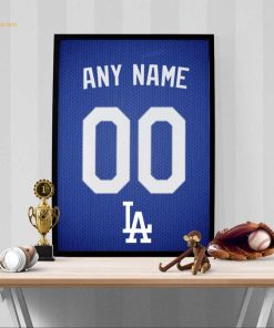 Custom Los Angeles Dodgers Jersey Poster Print – Perfect for Your Man Cave, Home Office, or Game Room