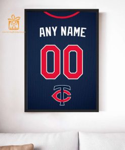 Custom Minnesota Twins Jersey Poster Print - Perfect for Your Man Cave, Home Office, or Game Room